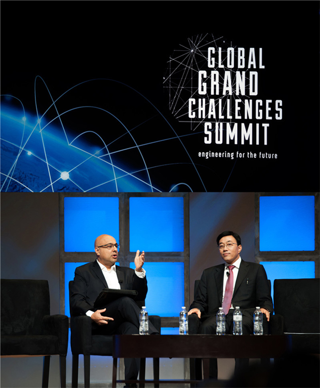 中國夢實踐者鄧中翰在華盛頓向中、美、英三國發出倡議以創新、合作、遠見應對全球重大挑戰